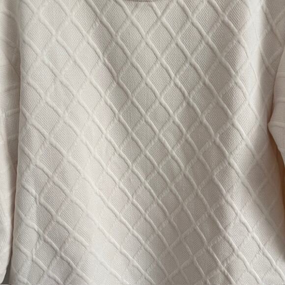 Anthropologie Sunday In Brooklyn Mollie Button Shoulder Top Mock Neck S Cream - Picture 10 of 10